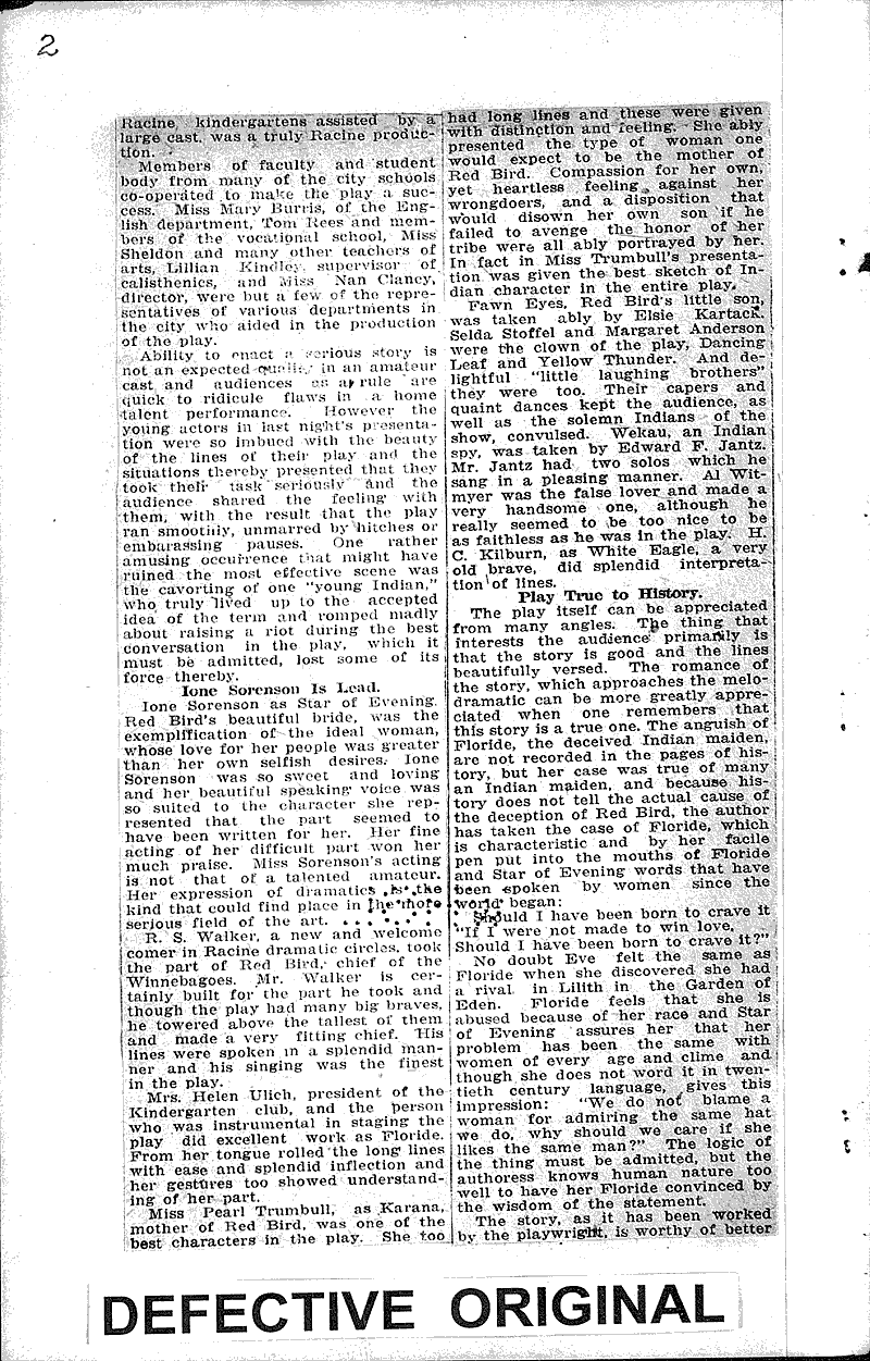  Source: Racine Journal-News Topics: Art and Music Date: 1921-04-16