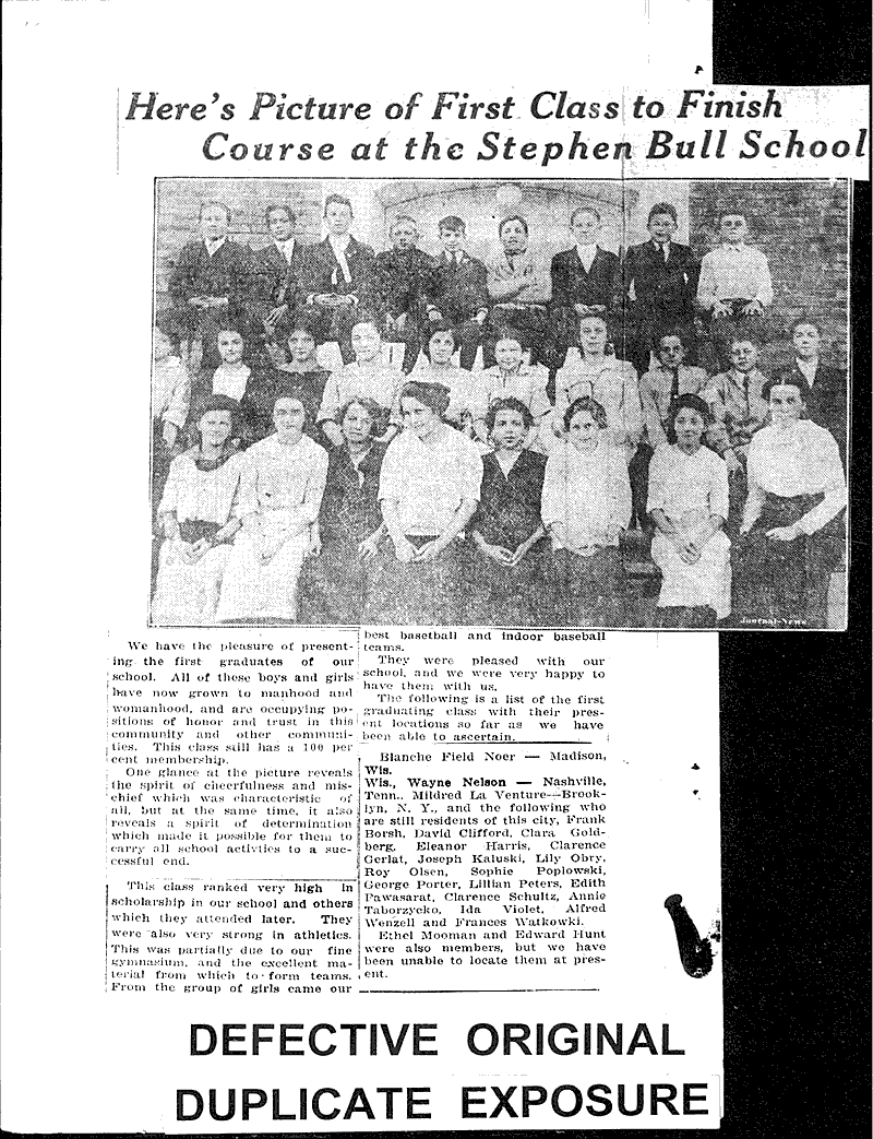  Source: Racine Journal-News Topics: Education Date: 1925-03-05