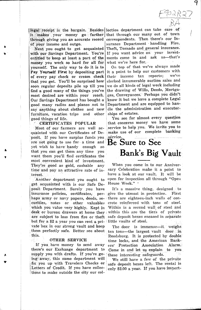  Source: Kewaunee Press Topics: Industry Date: 1927-11-25
