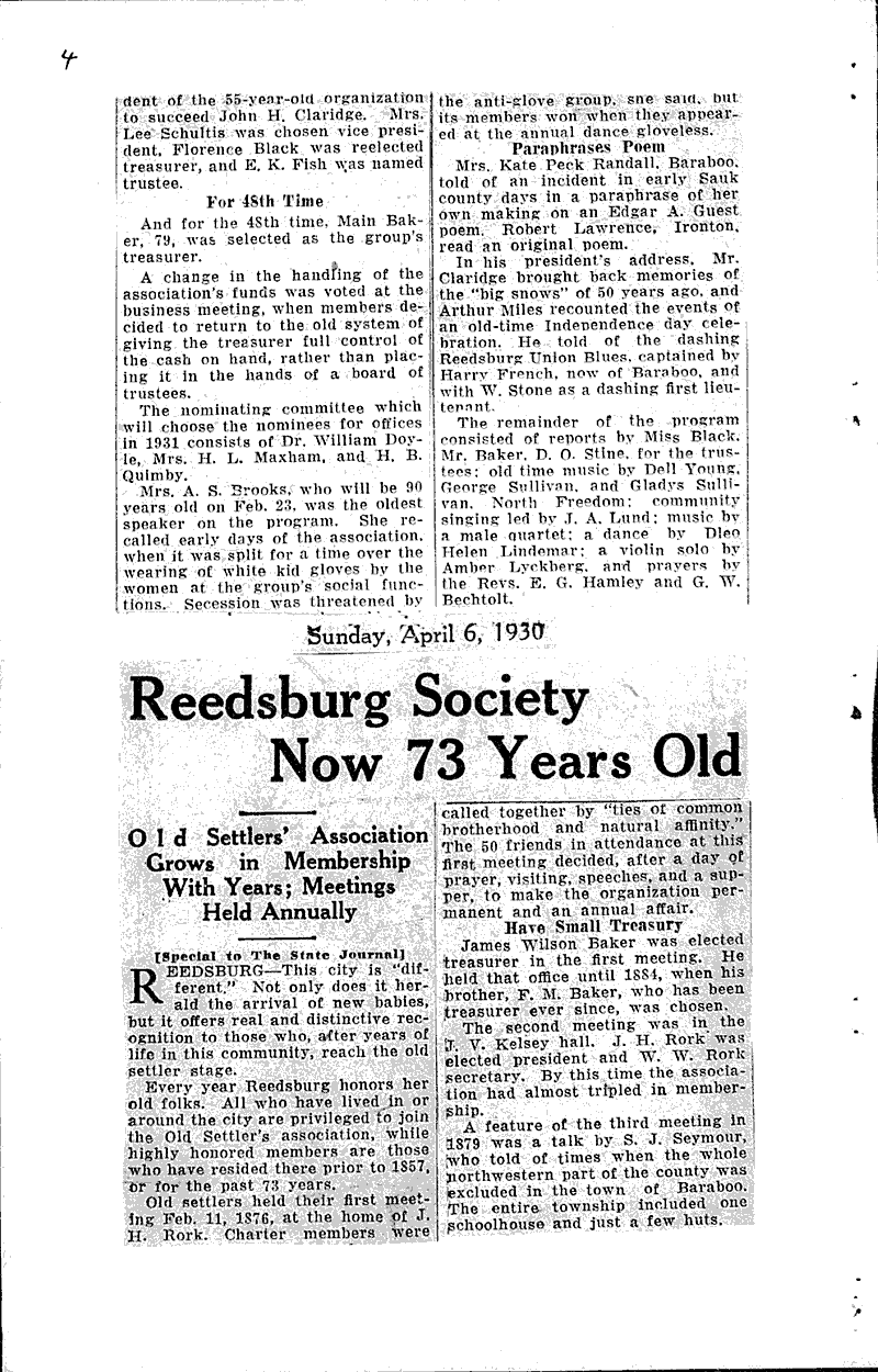  Source: Wisconsin State Journal Date: 1930-04-06