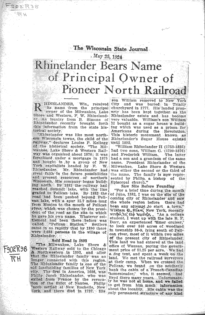  Source: Wisconsin State Journal Topics: Industry Date: 1924-05-25