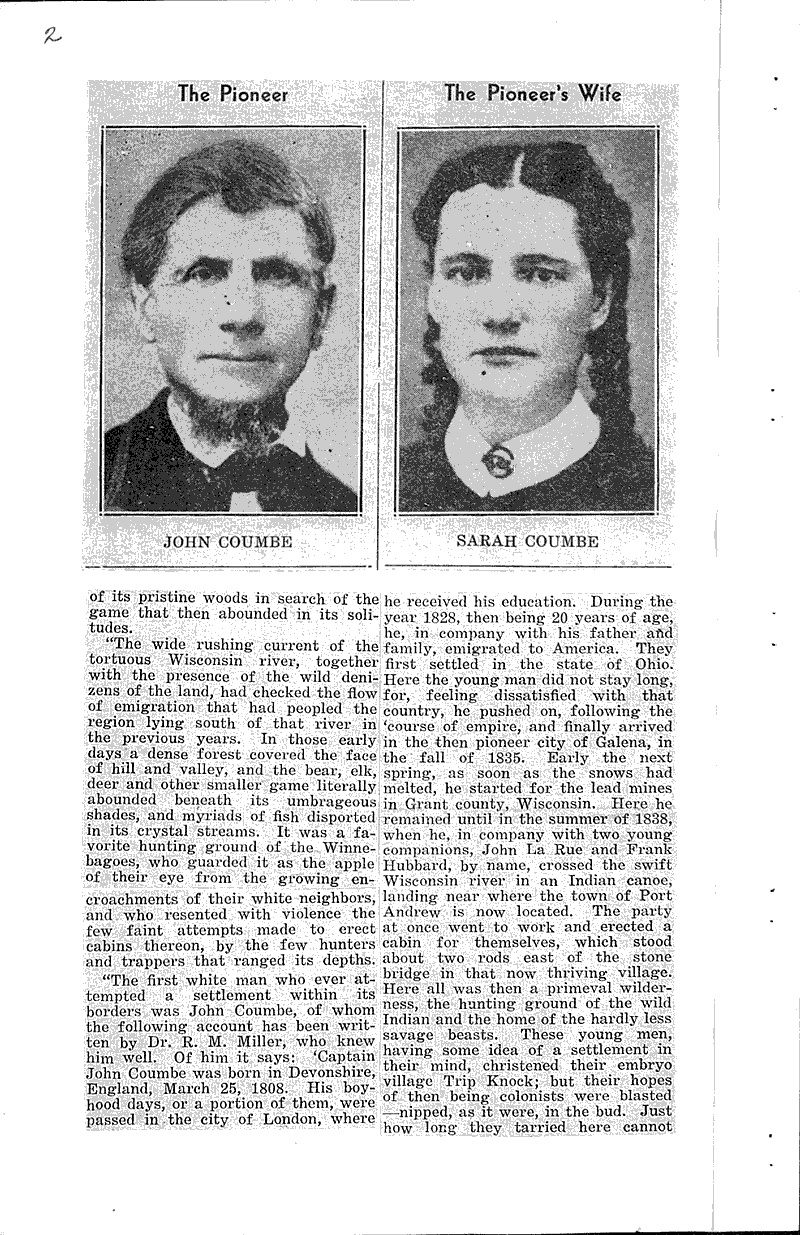 Pioneer settlers of the county to be honored Sunday Newspaper Article