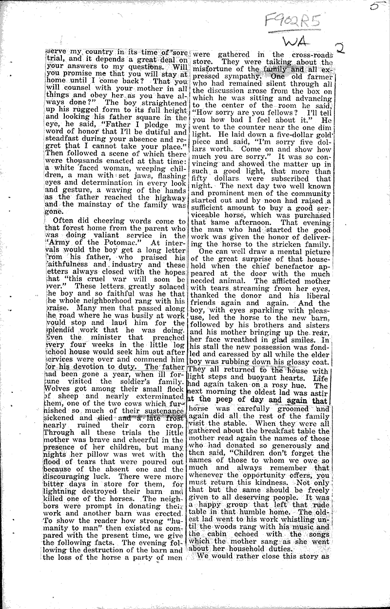  Source: Richland Center Democrat Topics: Civil War Date: 1917-05-16