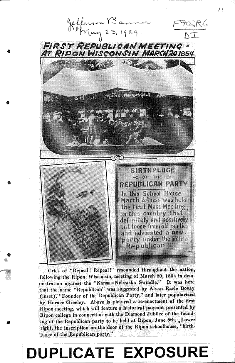  Source: Jefferson Banner Topics: Government and Politics Date: 1929-05-23