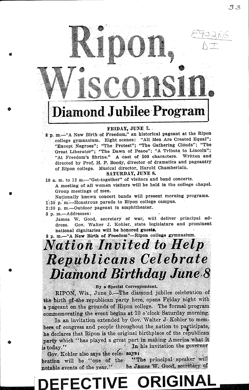  Source: Milwaukee Sentinel Topics: Government and Politics Date: 1929-06-06