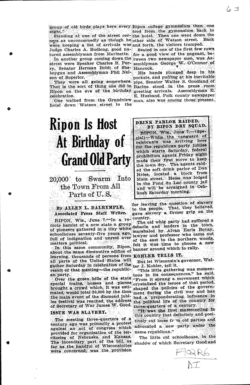  Source: Milwaukee Sentinel Topics: Government and Politics Date: 1929-06-08