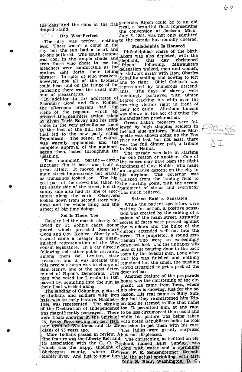 Ripon enjoys biggest day in its history Newspaper Article/Clipping