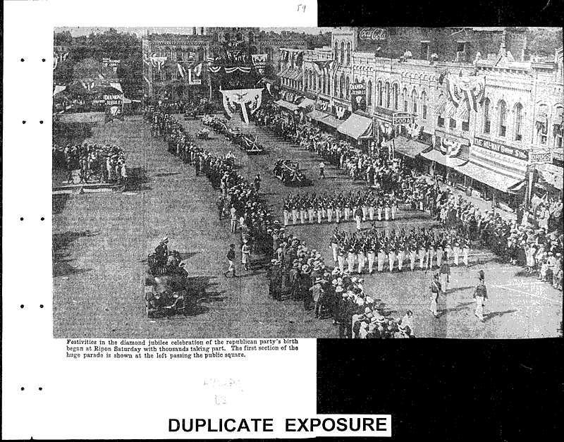 Thousands celebrate G.O.P. birthday at Ripon Newspaper Article/Clipping Wisconsin Historical