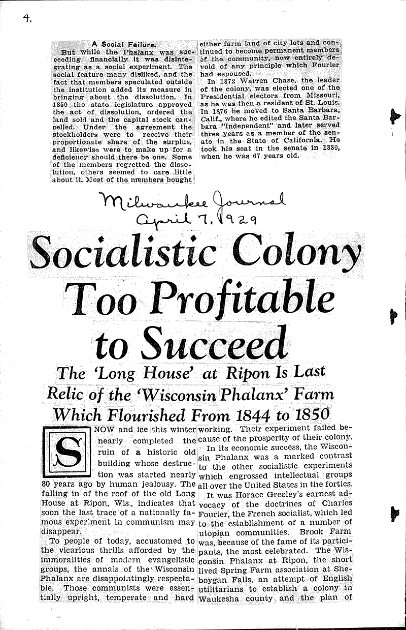  Source: Milwaukee Journal Topics: Architecture Date: 1929-04-07