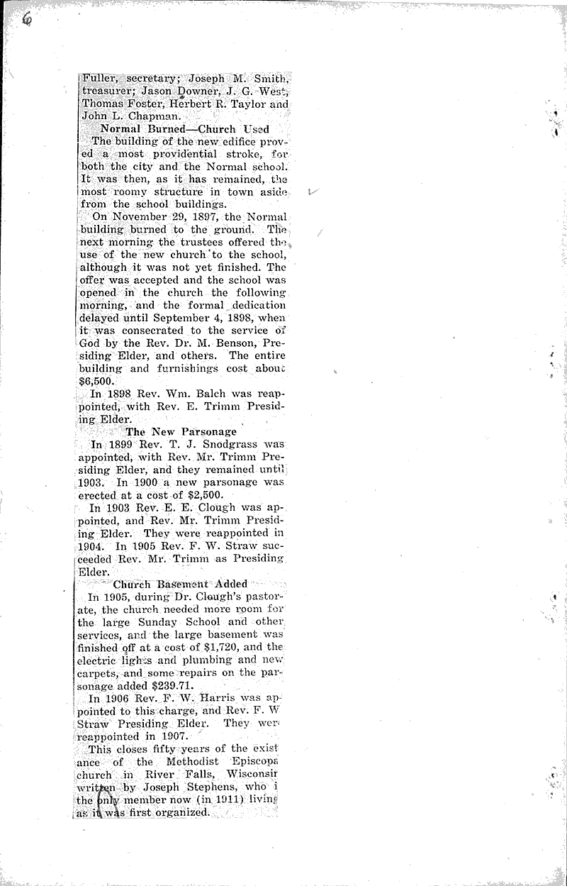  Source: River Falls Journal Topics: Church History Date: 1919-12-04