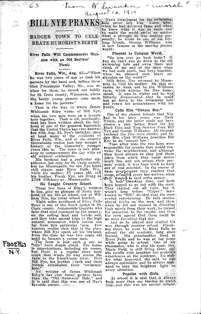  Source: Milwaukee Journal Topics: Education Date: 1932-10-30