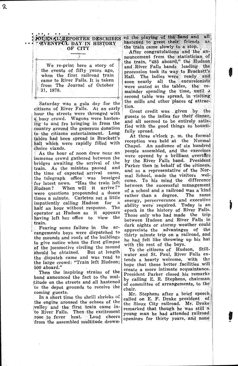 Source: River Falls Journal Topics: Transportation Date: 1928-10-25