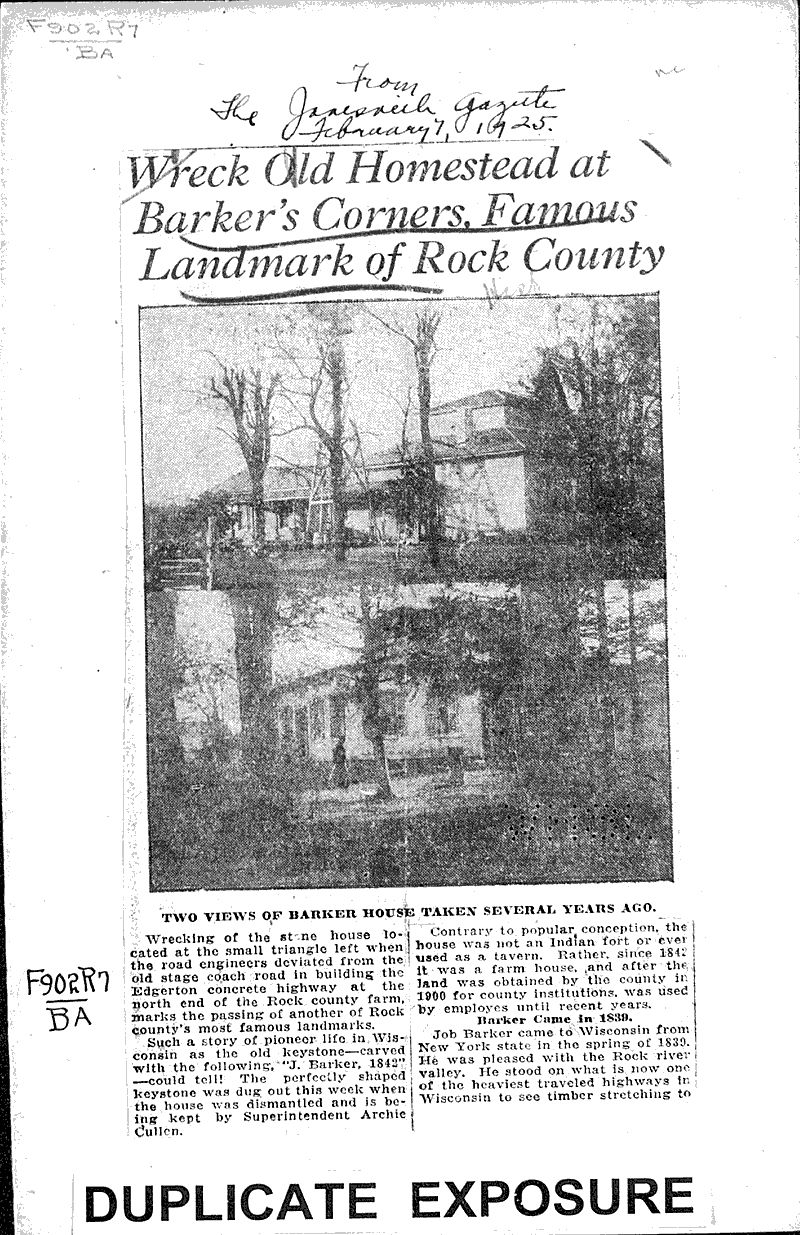  Source: Janesville Gazette Topics: Architecture Date: 1925-02-07