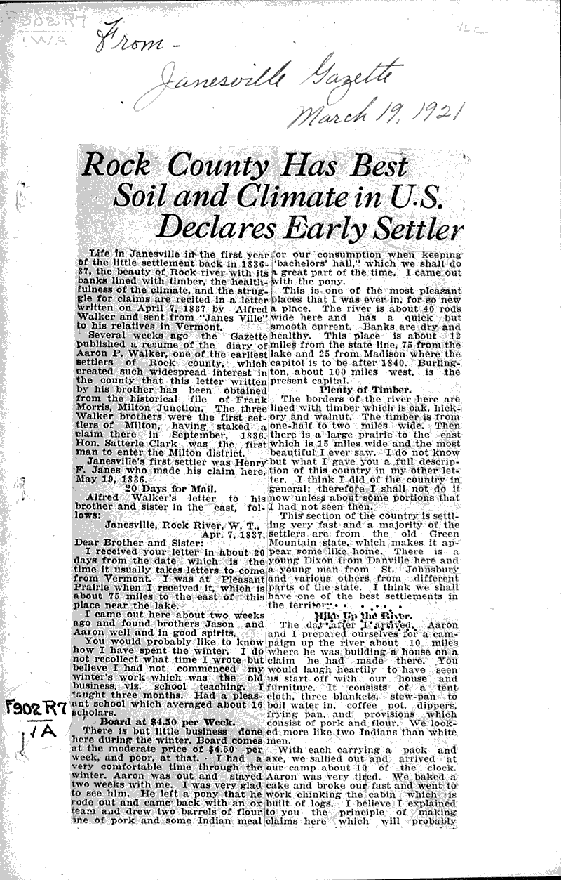  Source: Janesville Gazette Topics: Government and Politics Date: 1921-03-19