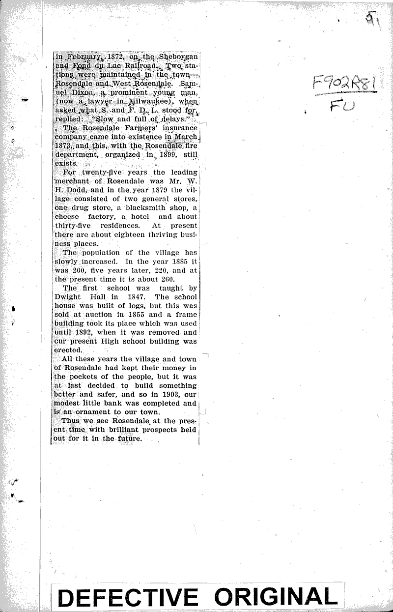  Source: Fond du Lac News Topics: Education Date: 1905-10-27