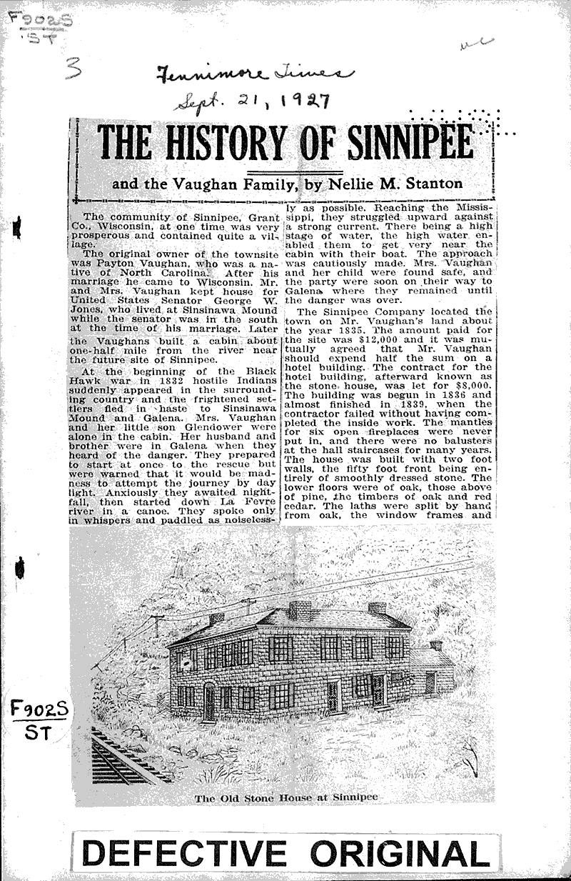  Source: Fennimore Times Date: 1927-09-21