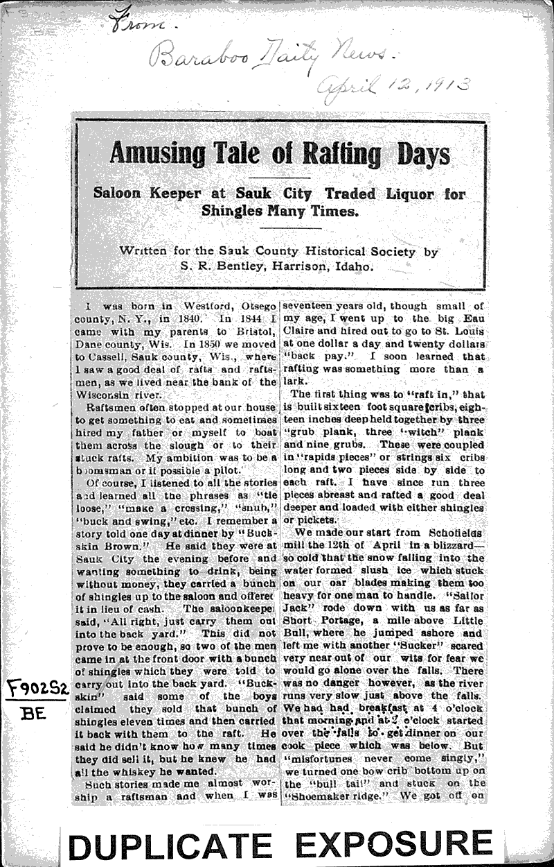 Source: Baraboo Daily News Date: 1913-04-12