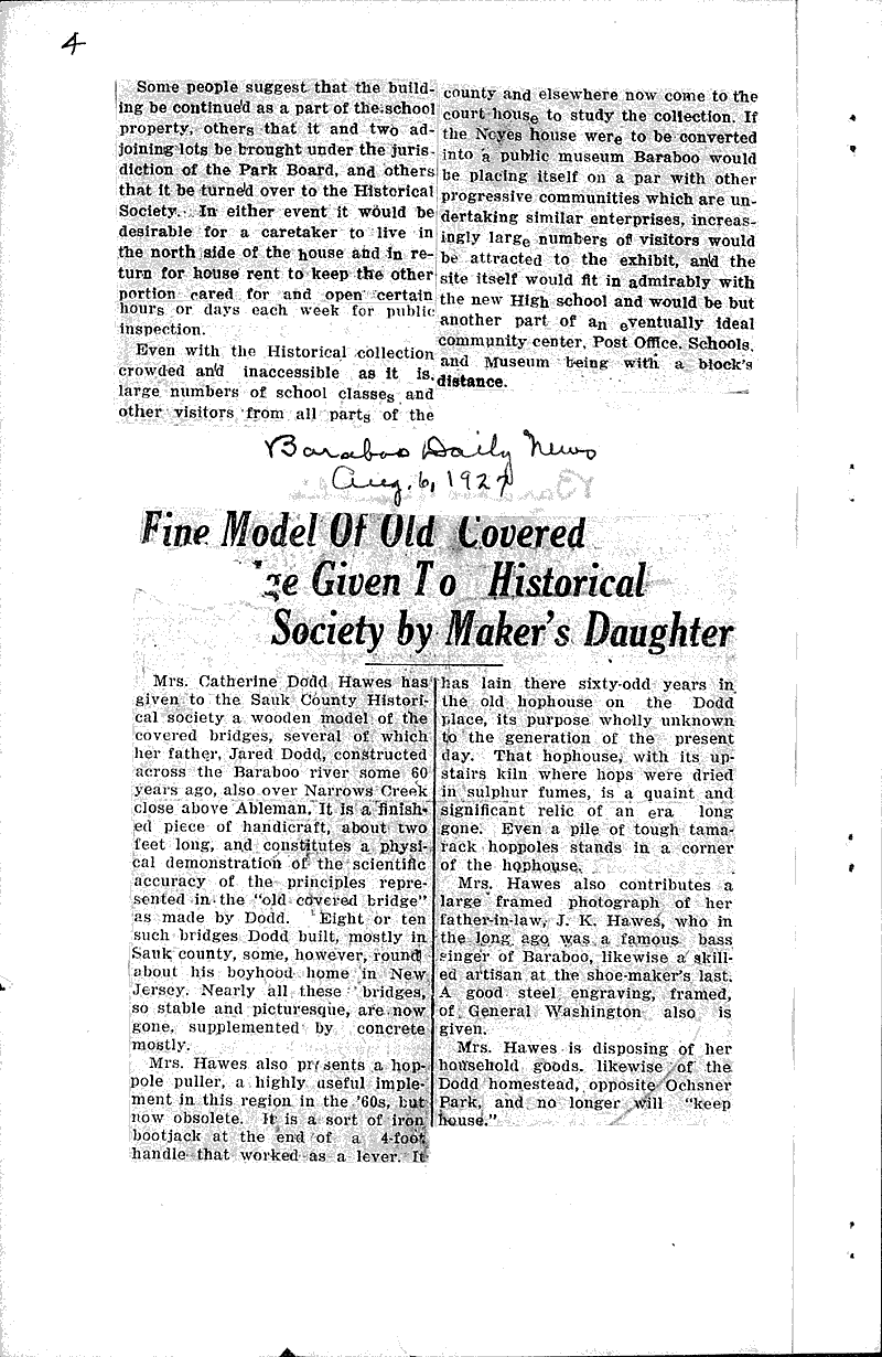  Source: Baraboo Daily News Topics: Education Date: 1926-04-16