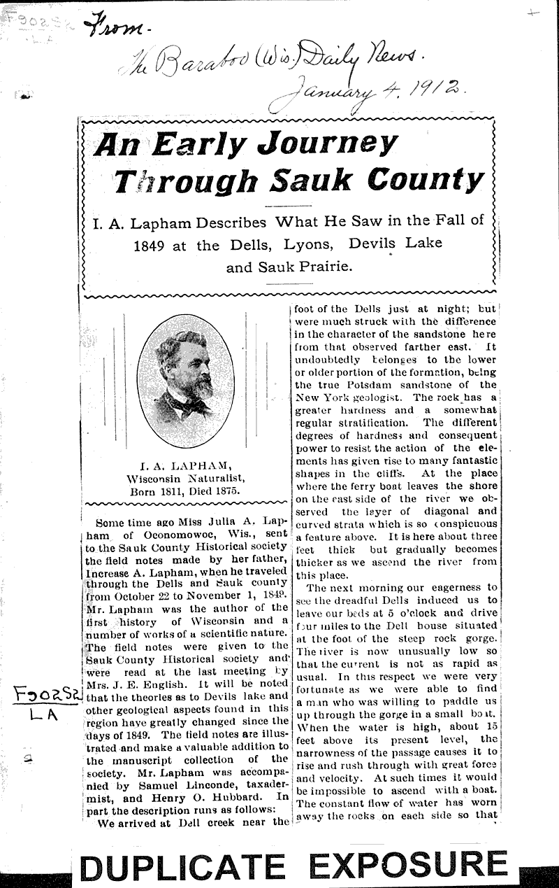  Source: Baraboo Daily News Date: 1912-01-04