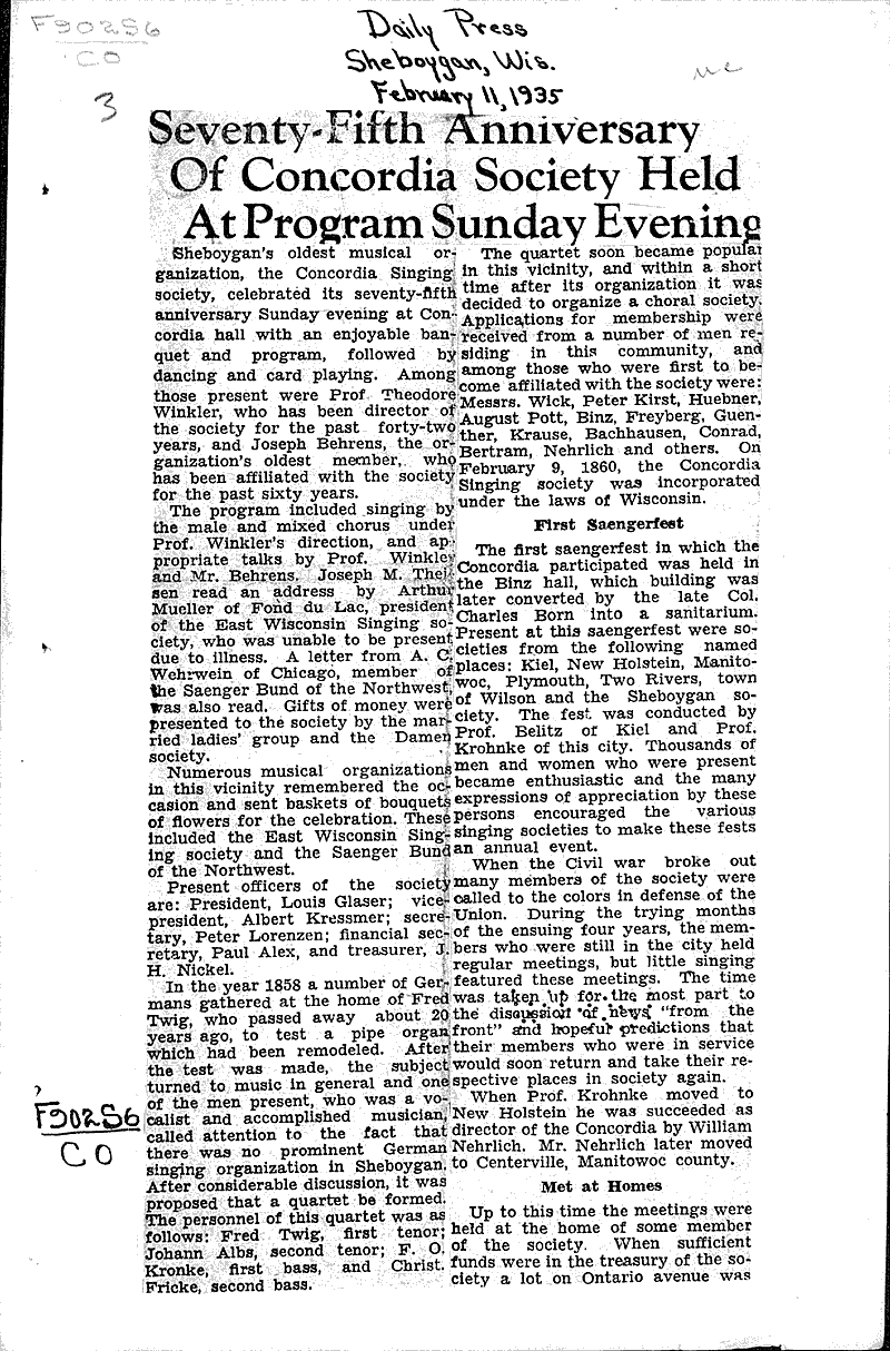  Source: Sheboygan Daily Press Topics: Art and Music Date: 1931-02-09