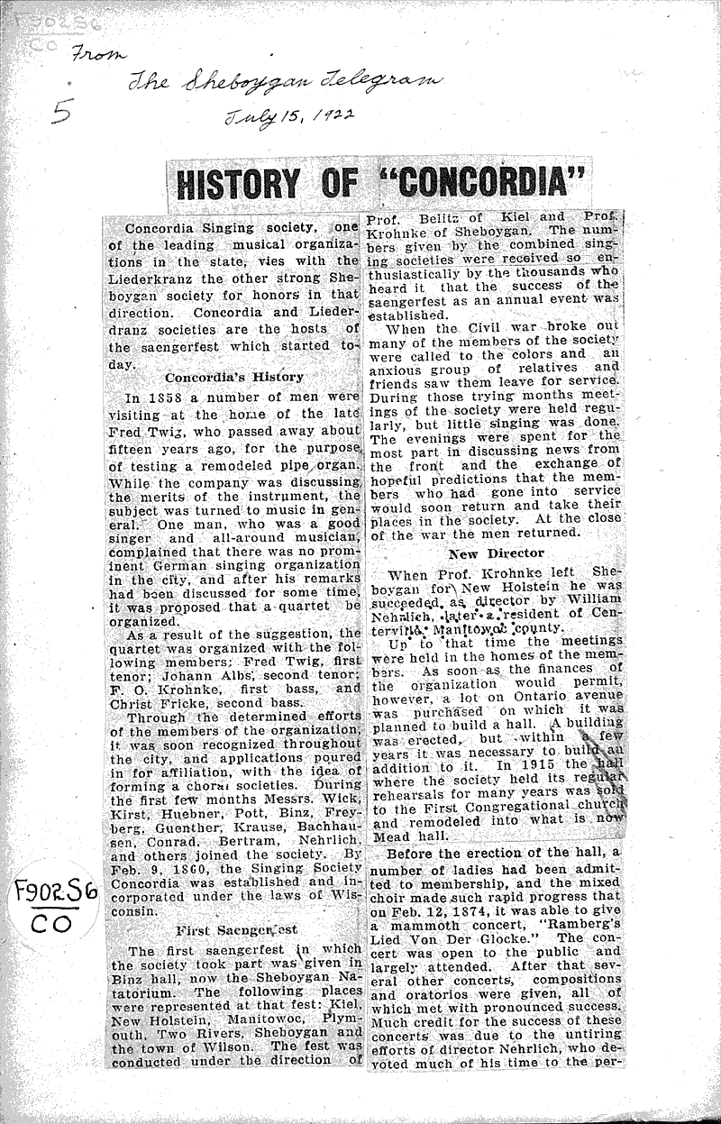  Source: Sheboygan Daily Press Topics: Art and Music Date: 1931-02-09
