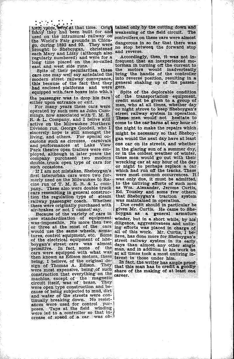  Source: Sheboygan Daily Press Topics: Transportation Date: 1931-05-19