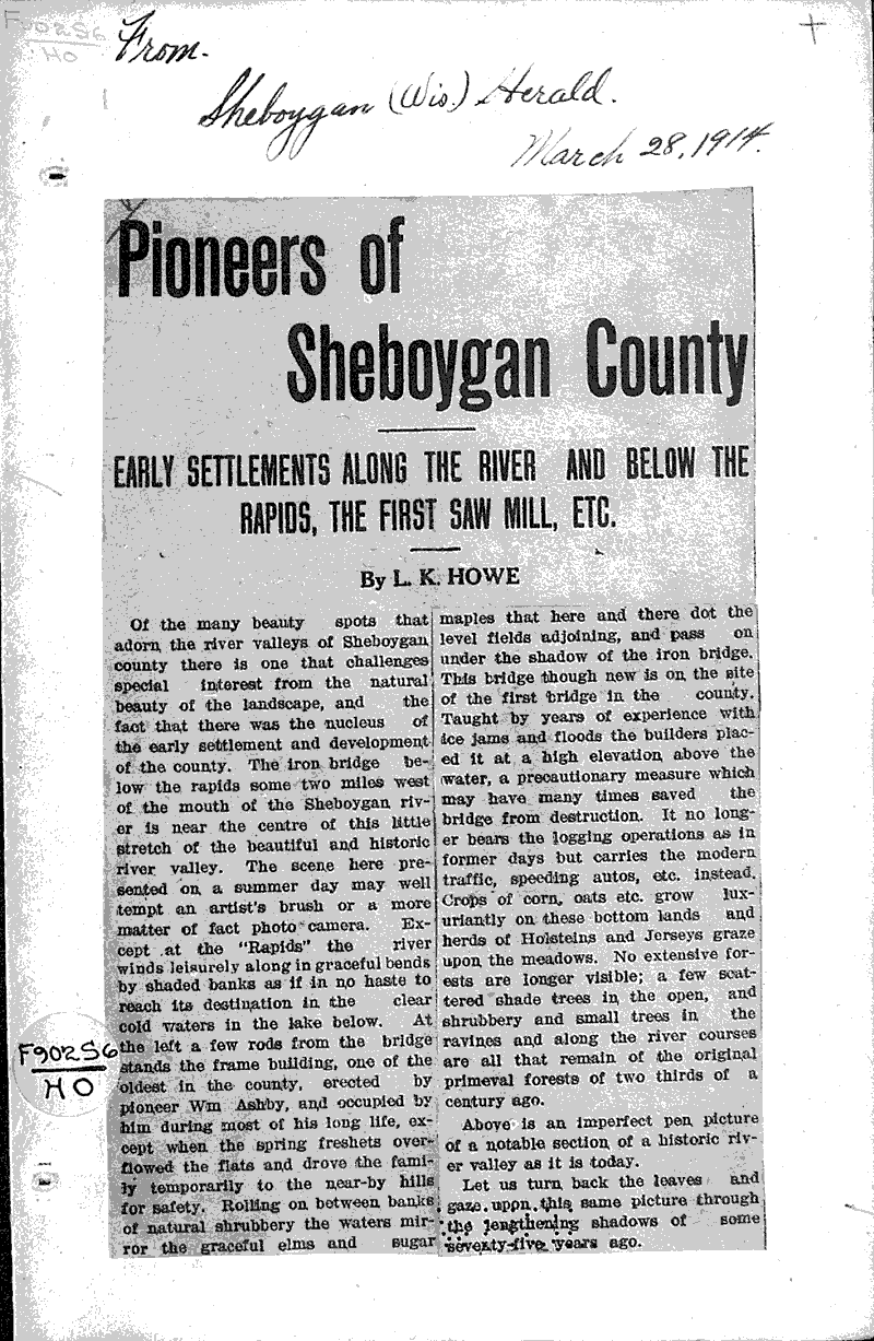  Source: Sheboygan Herald Topics: Immigrants Date: 1914-03-28