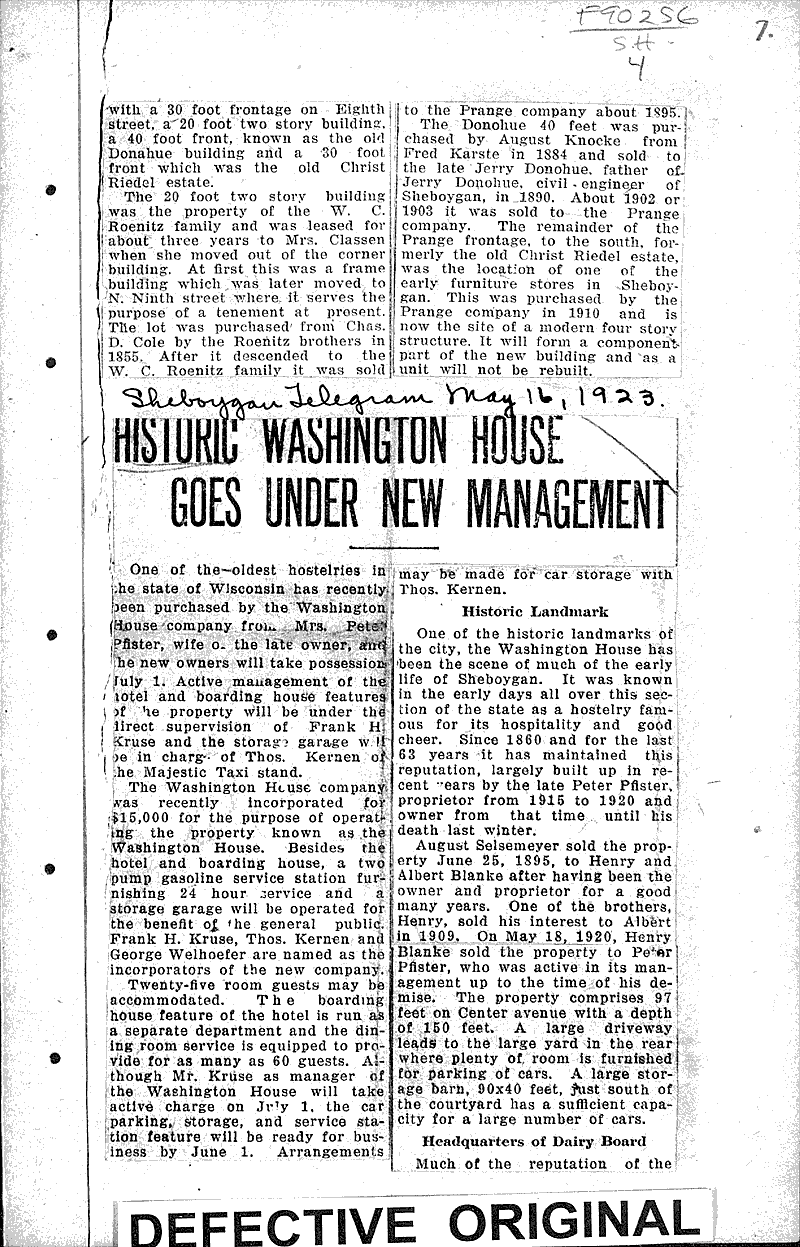  Source: Sheboygan Telegram Topics: Architecture Date: 1921-12-23