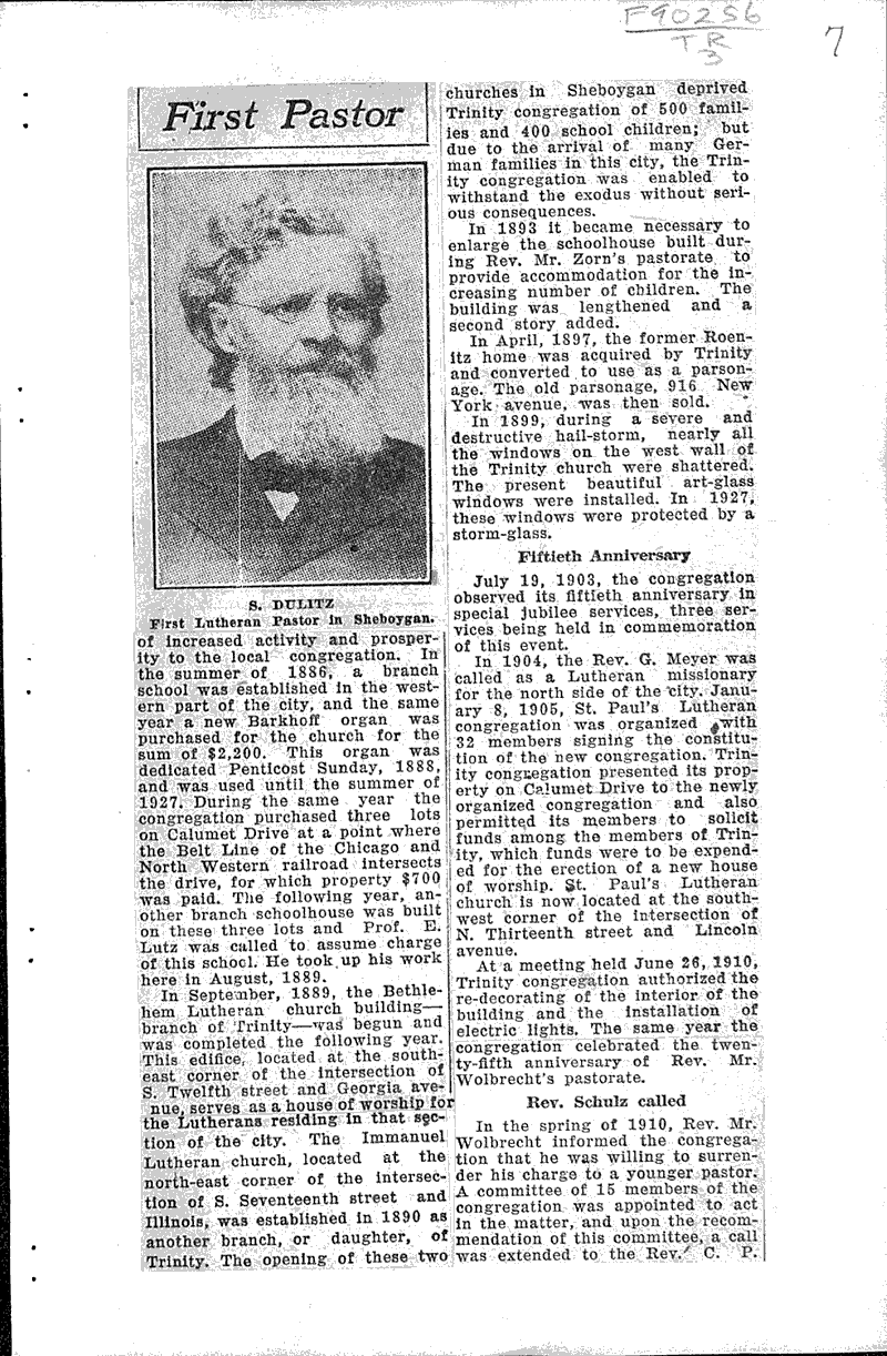  Source: Sheboygan Press Topics: Church History Date: 1928-05-26