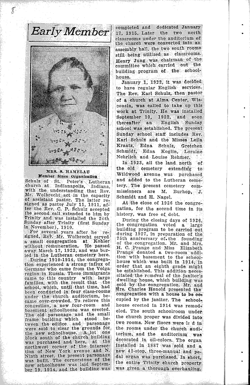  Source: Sheboygan Press Topics: Church History Date: 1928-05-26