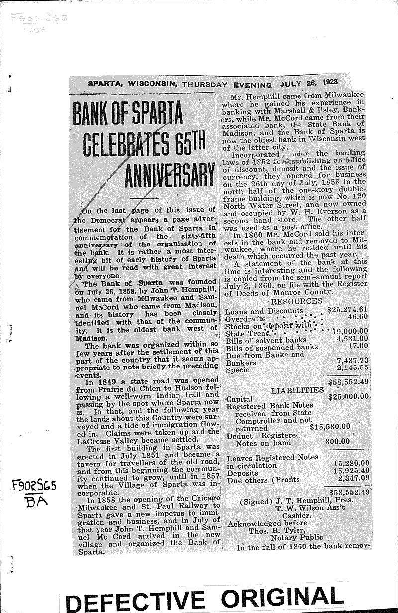  Source: Sparta Herald Date: 1923-07-26