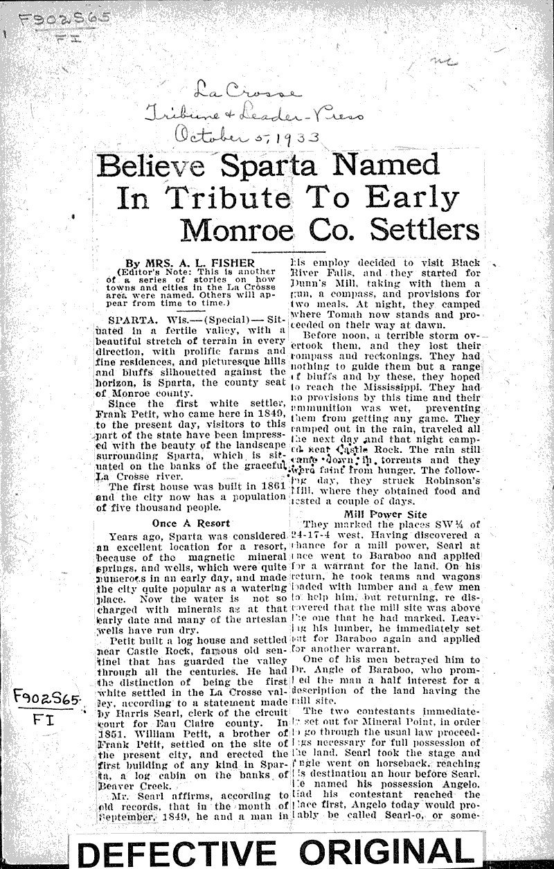  Source: La Crosse Tribune and Leader-Press Date: 1933-10-05