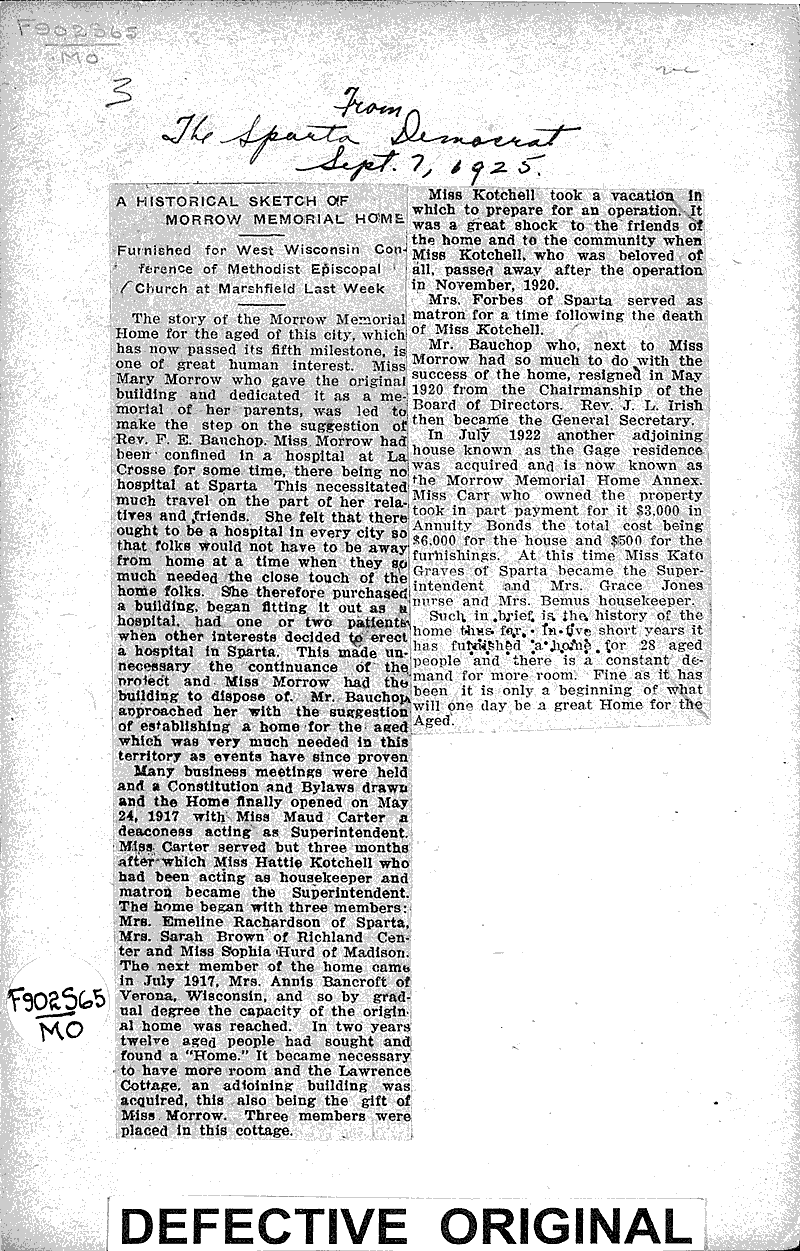  Source: Sparta Democrat Date: 1925-09-07