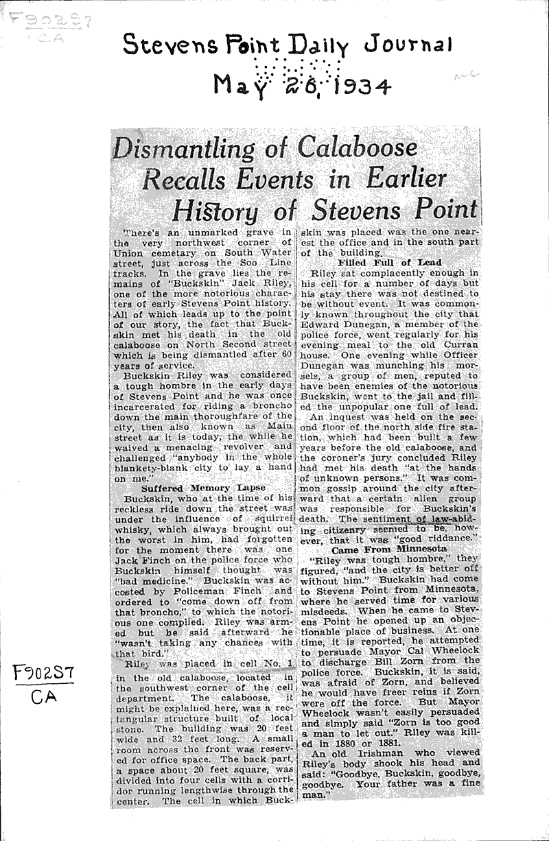  Source: Stevens Point Daily Journal Date: 1934-05-26