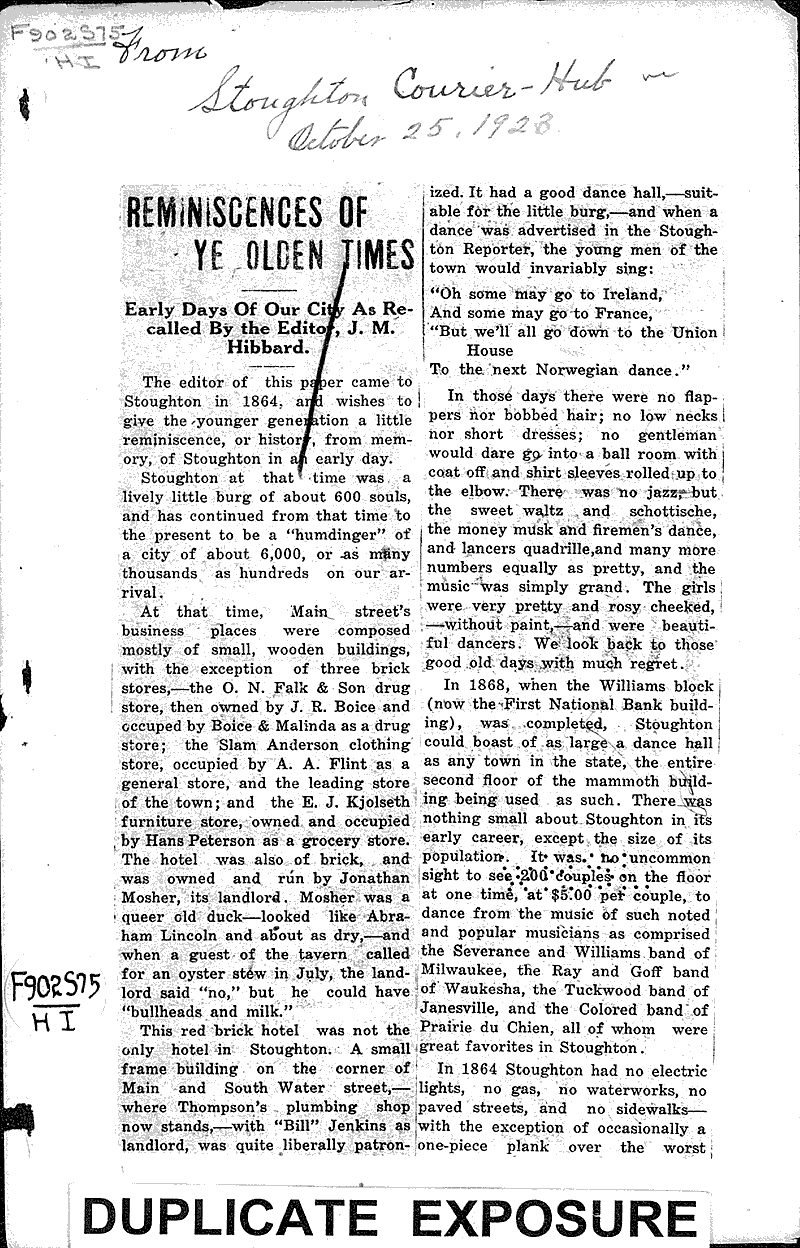  Source: Stoughton Courier-Hub Date: 1923-10-25