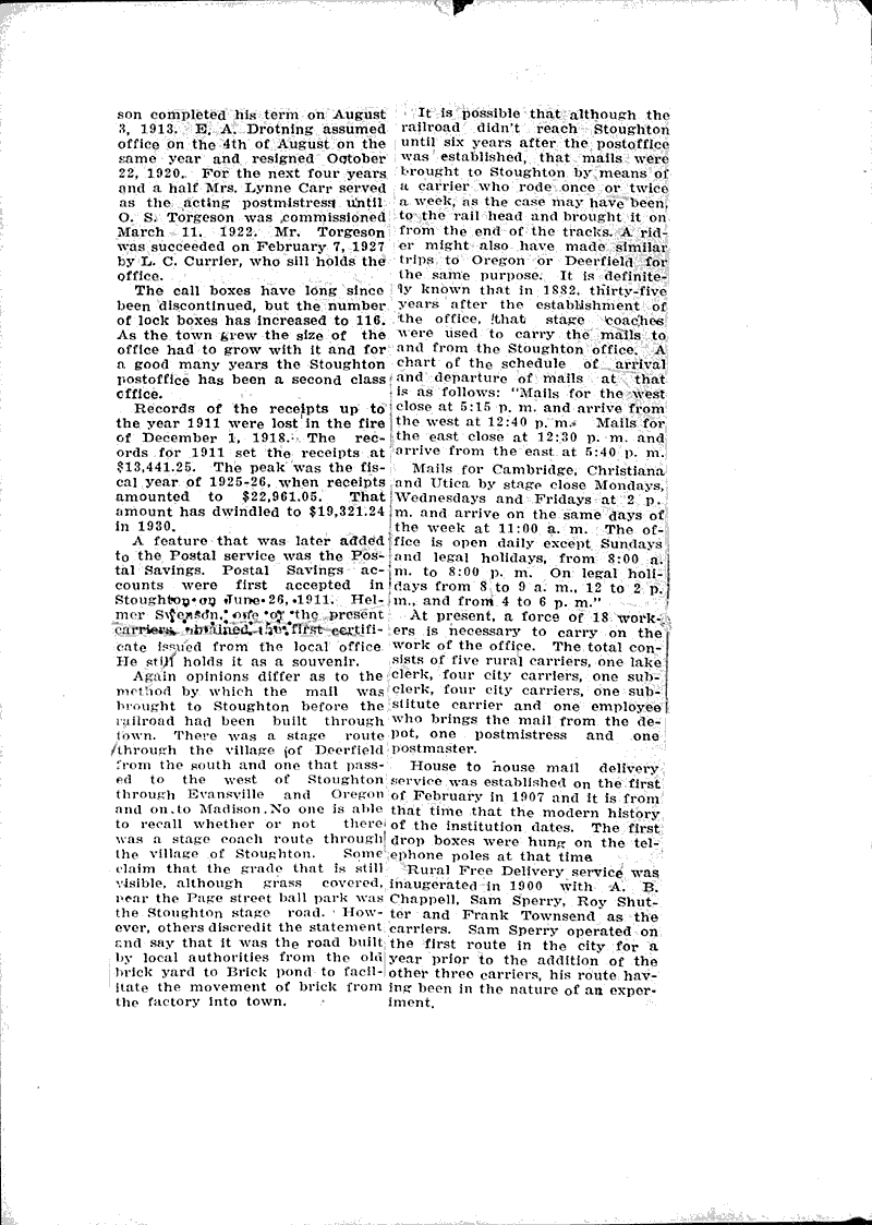  Source: Stoughton Courier-Hub Date: 1931-10-21