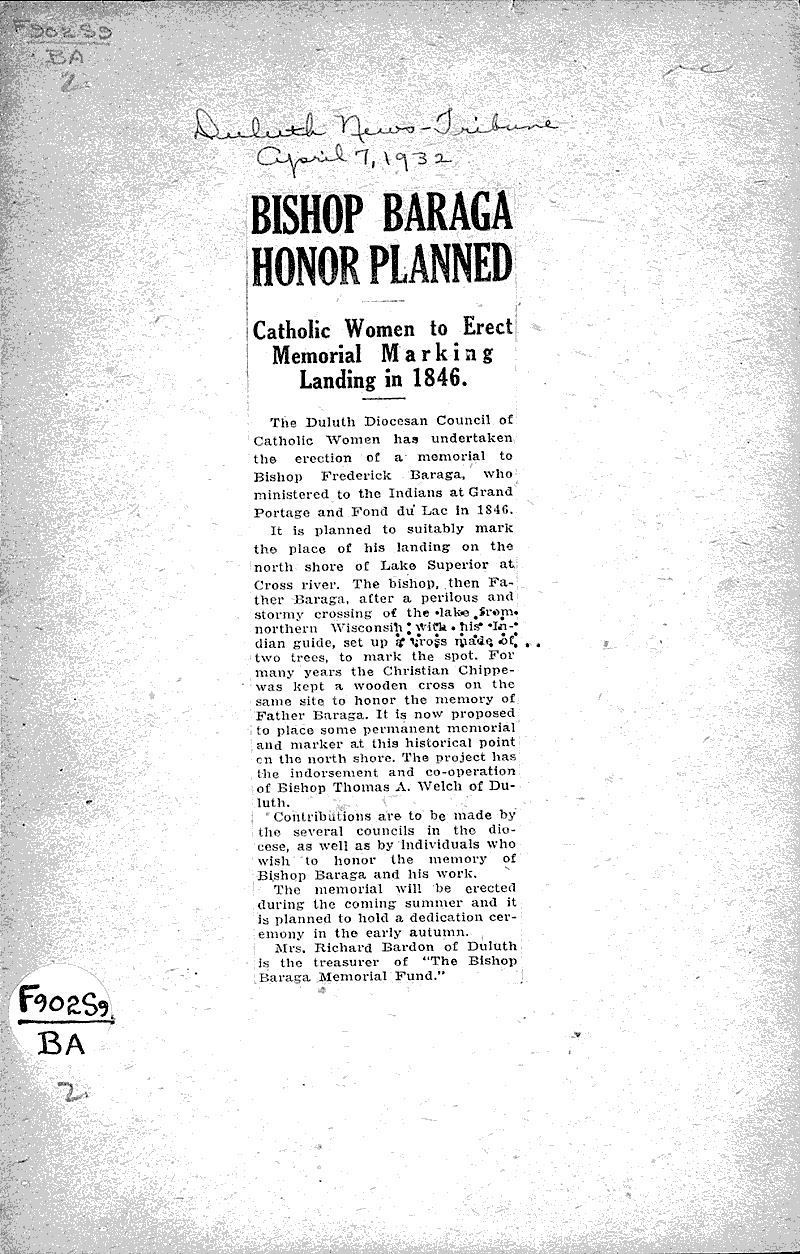  Source: Duluth News-Tribune Date: 1932-04-07