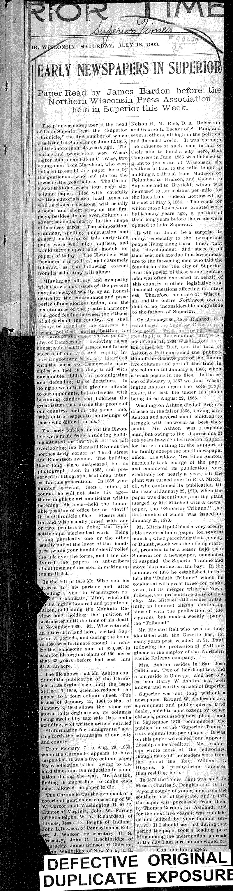  Source: Superior Times Date: 1903-07-18