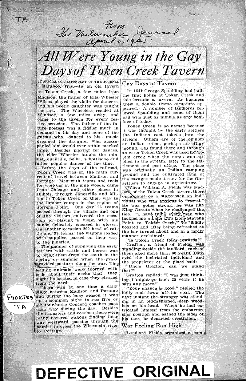  Source: Milwaukee Journal Date: 1925-04-05