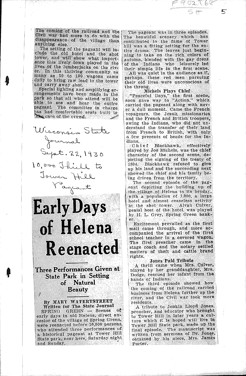  Source: Wisconsin State Journal Date: 1930-09-19