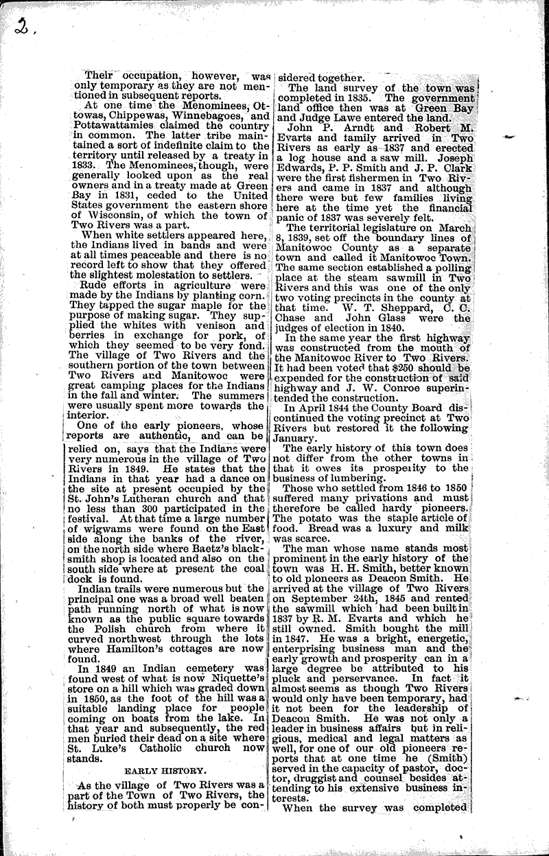  Source: Two Rivers Chronicle Topics: Transportation Date: 1905-02-07