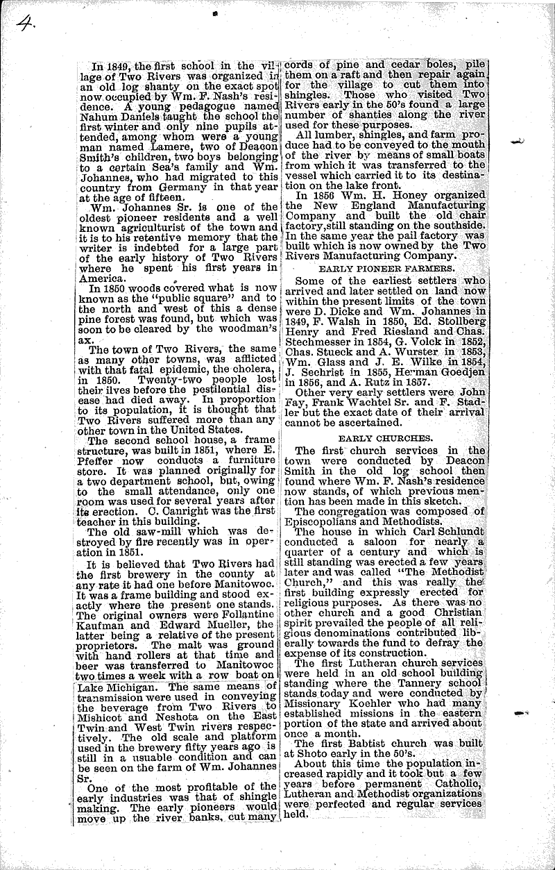  Source: Two Rivers Chronicle Topics: Transportation Date: 1905-02-07