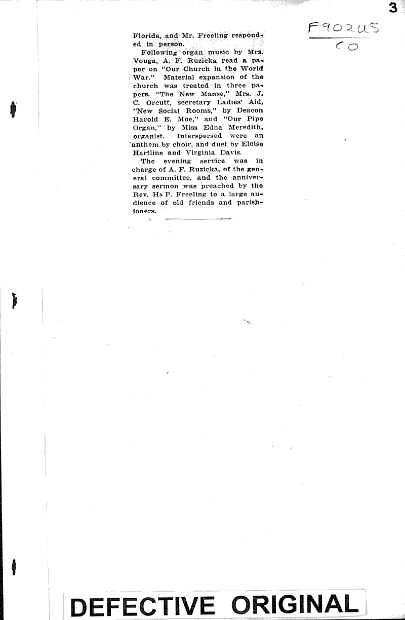 Congregational church at Union Grove has 90th anniversary Newspaper