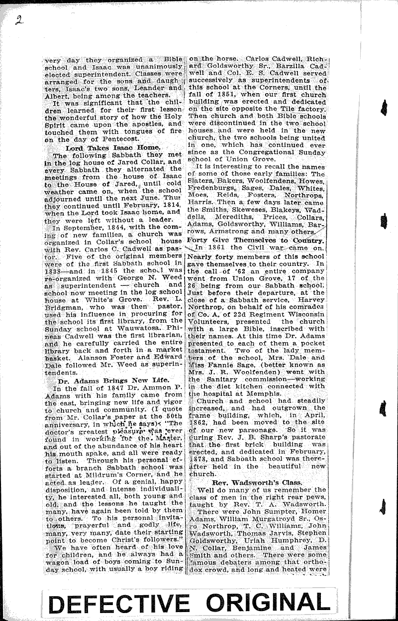  Source: Racine Journal Topics: Church History Date: 1923-06-12