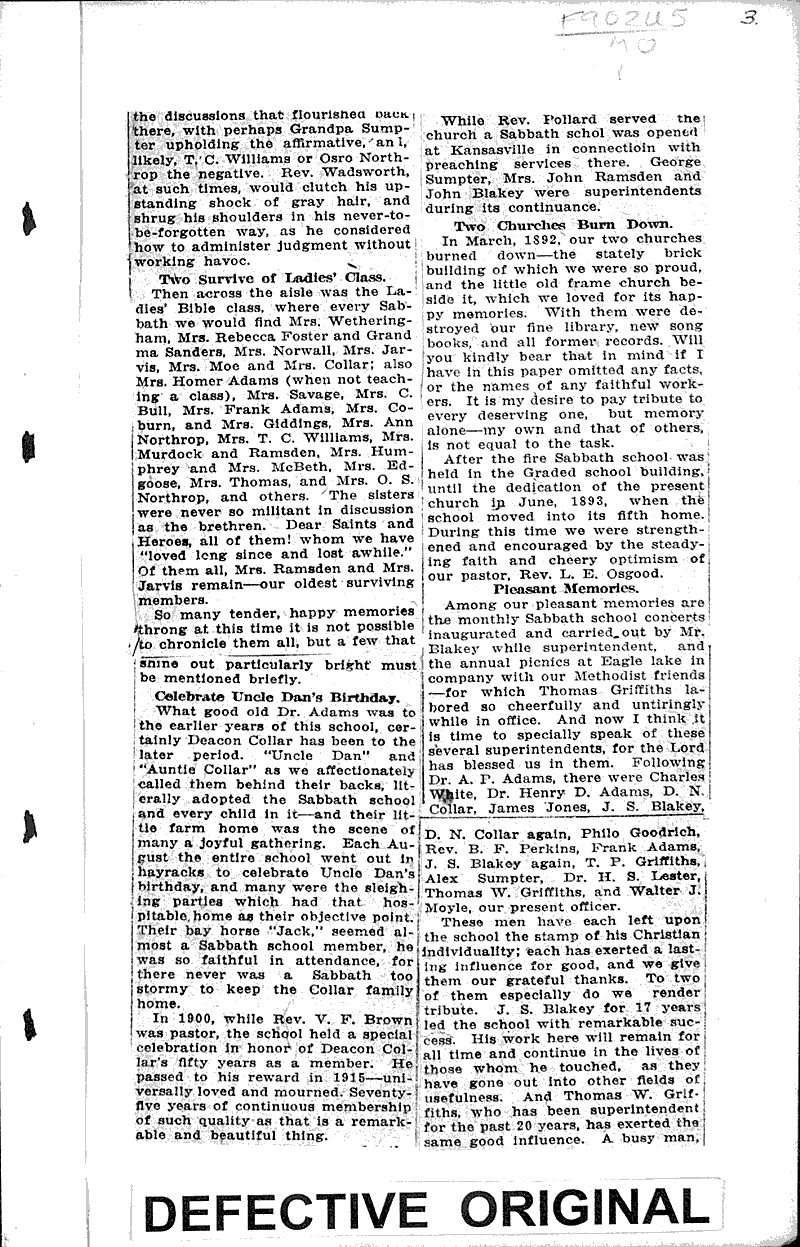  Source: Racine Journal Topics: Church History Date: 1923-06-12