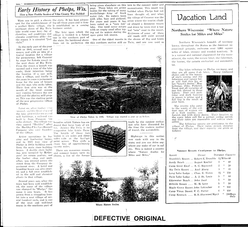  Source: Vilas County News Topics: Church History Date: 1923-05-23