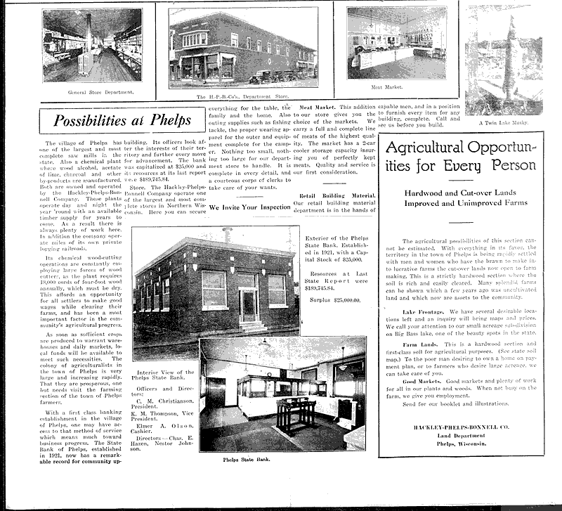  Source: Vilas County News Topics: Church History Date: 1923-05-23