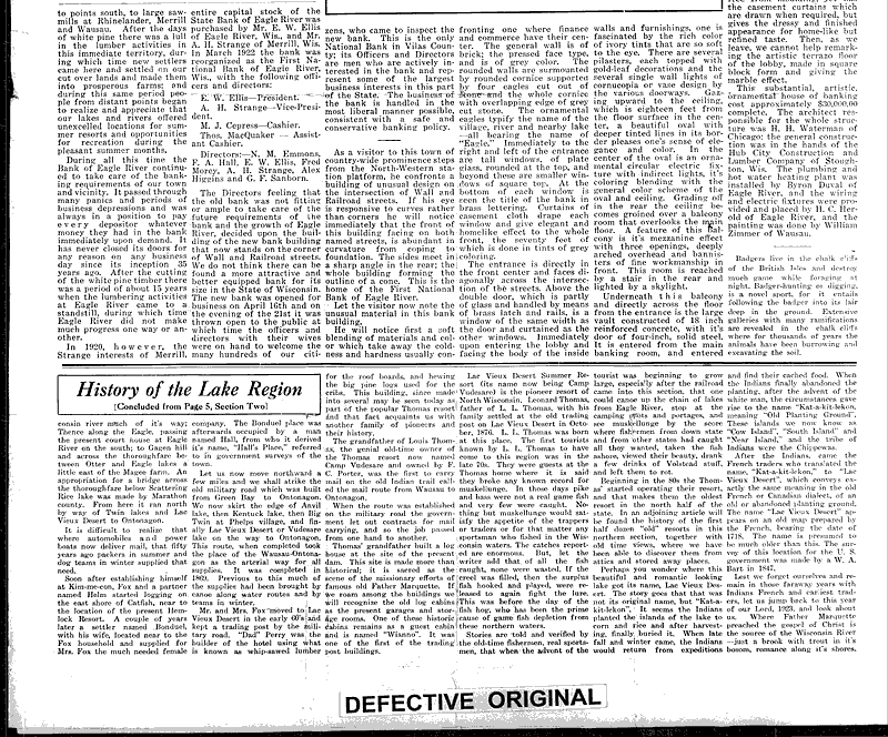  Source: Vilas County News Topics: Church History Date: 1923-05-23