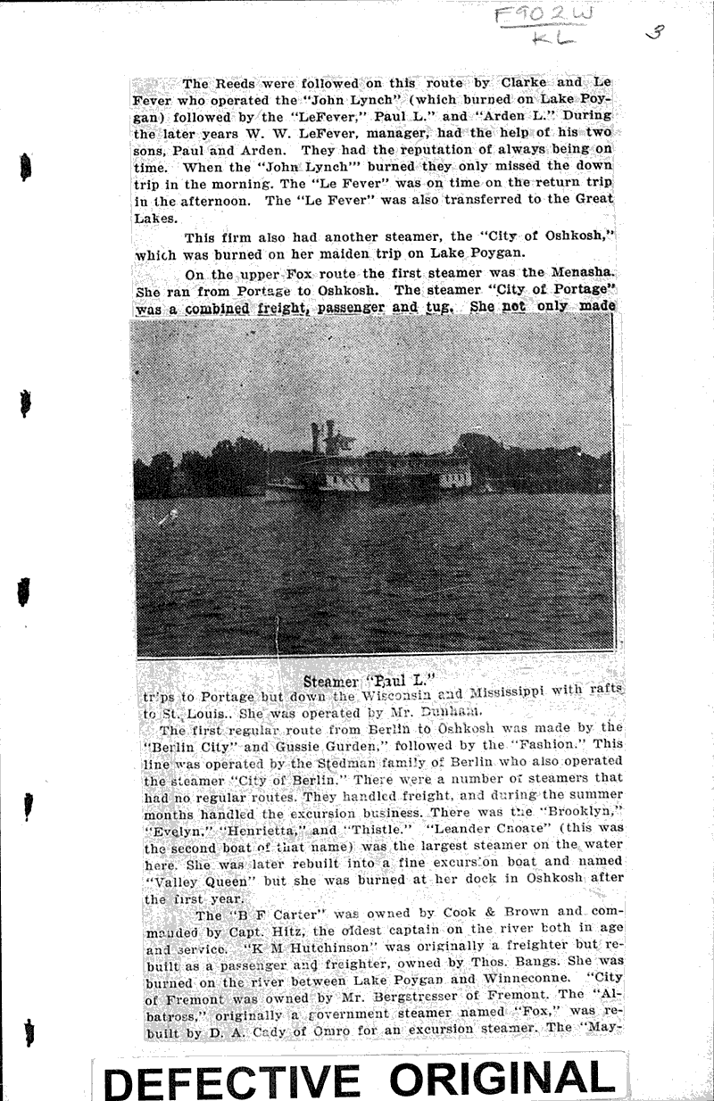  Source: Winneconne News Topics: Transportation Date: 1931-12-03