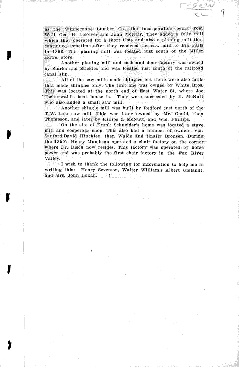  Source: Winneconne News Topics: Transportation Date: 1931-12-03